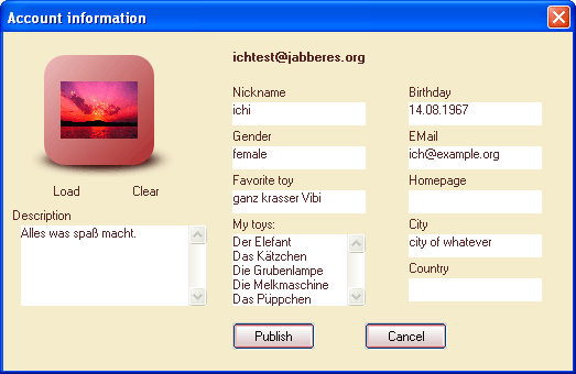 Profil daten